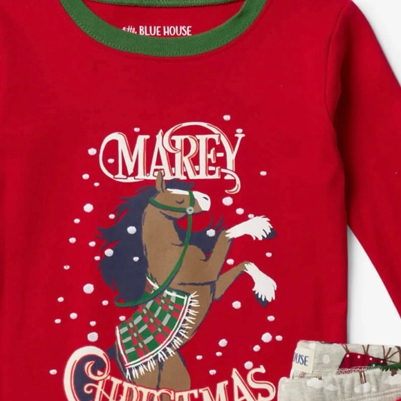 Christmas farm pajamas Little Blue House by Hatley size 8 NWT - Picture 3 of 4